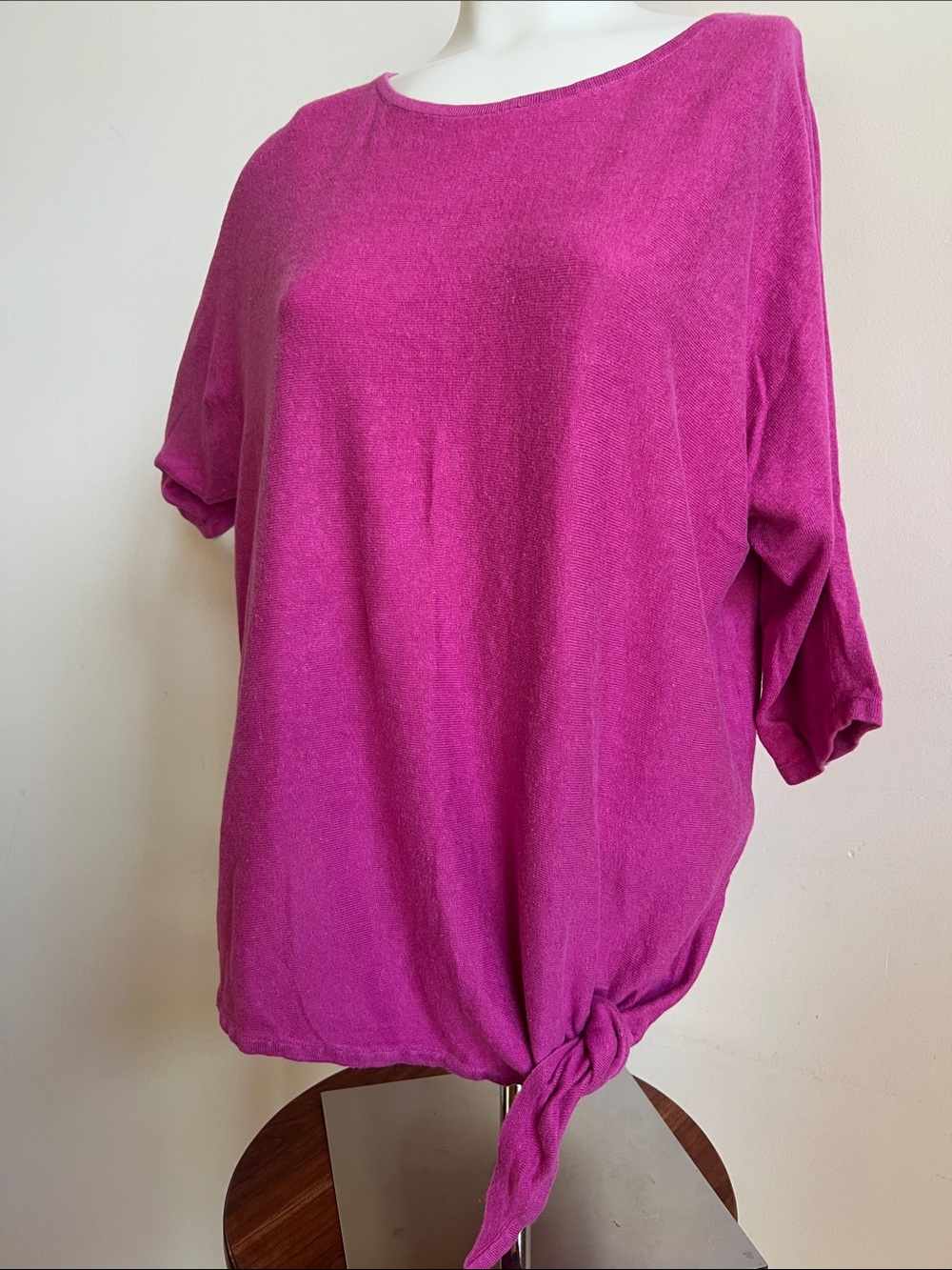 J. Jill linen Magenta Tie-Hem Tunic